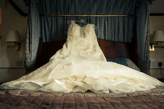 Elegant white wedding dress; image courtesy Nathan O'Nions